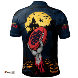 Amazing Aussie Adelaide Crows Full Moon Fever Halloween Supporter Polo Shirt