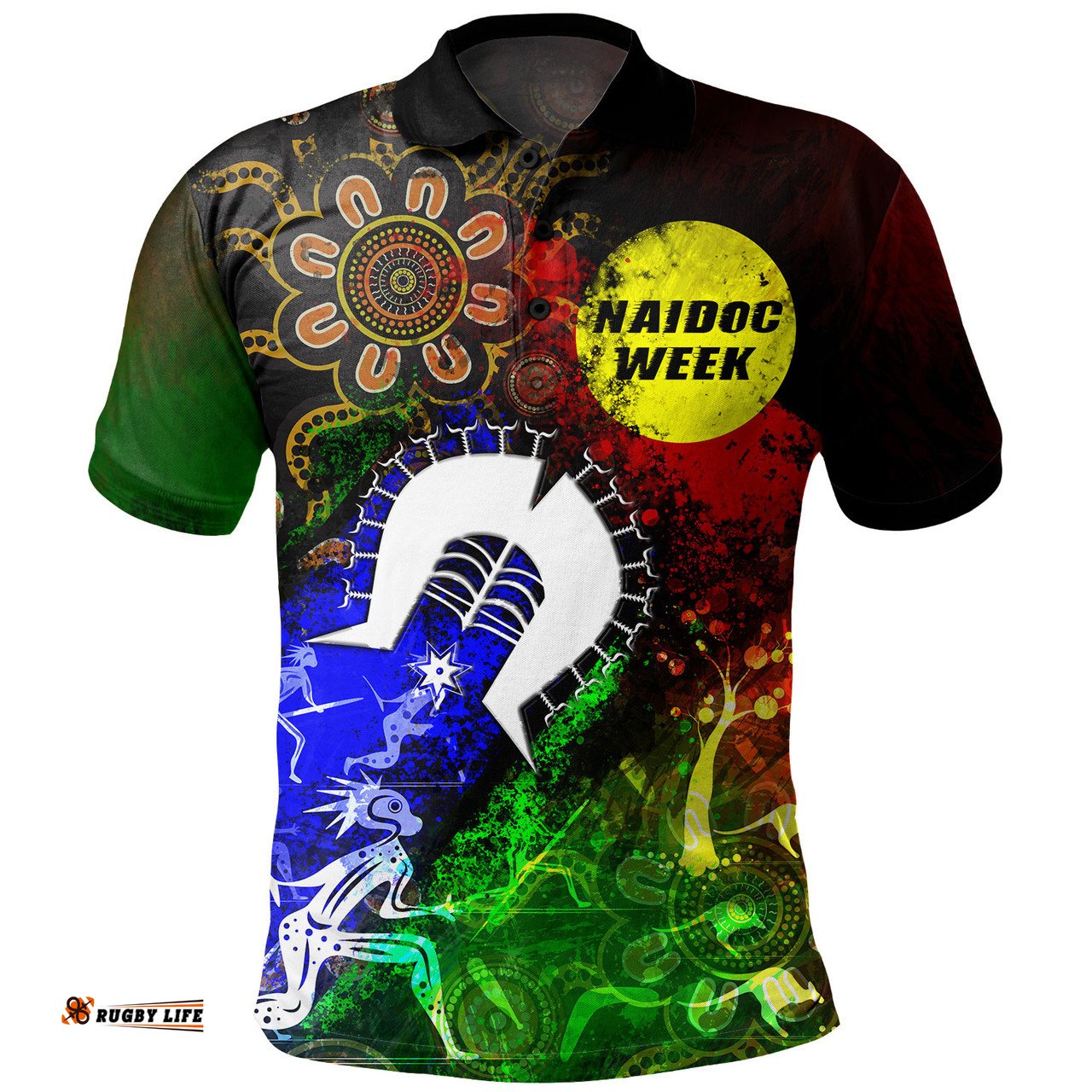Amazing Aussie Australia Naidoc Week Aboriginal Indigenous Inspired Blood In Me Polo Shirt
