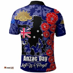 Amazing Aussie Australia Anzac Custom Lest We Forget Blue Style Polo Shirt