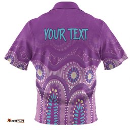 Amazing Aussie Australia Aboriginal Custom Purple Aboriginal Dot Polo Shirt