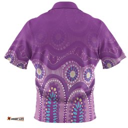 Amazing Aussie Australia Aboriginal Custom Purple Aboriginal Dot Polo Shirt