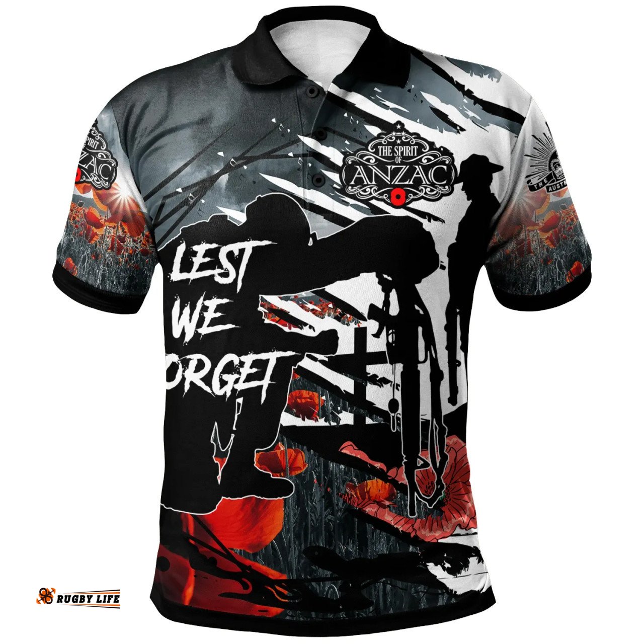 Amazing Aussie Australia Anzac Day The Spirit of Anzac Ver2 Polo Shirt