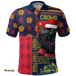 Amazing Aussie Adelaide Crows Merry Christmas Knit Style Festive Spirit Polo Shirt