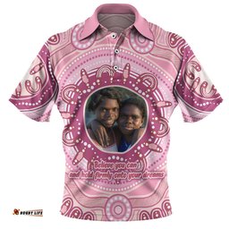 Amazing Aussie Australia Aboriginal Custom Believe You Can And Hold Firmly Onto Your Dreams Personalised Photo (Pink) Polo Shirt