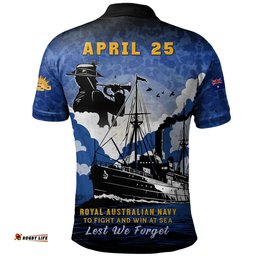 Amazing Aussie Australia Anzac Day Royal Australian Navy Camouflage Style Polo Shirt
