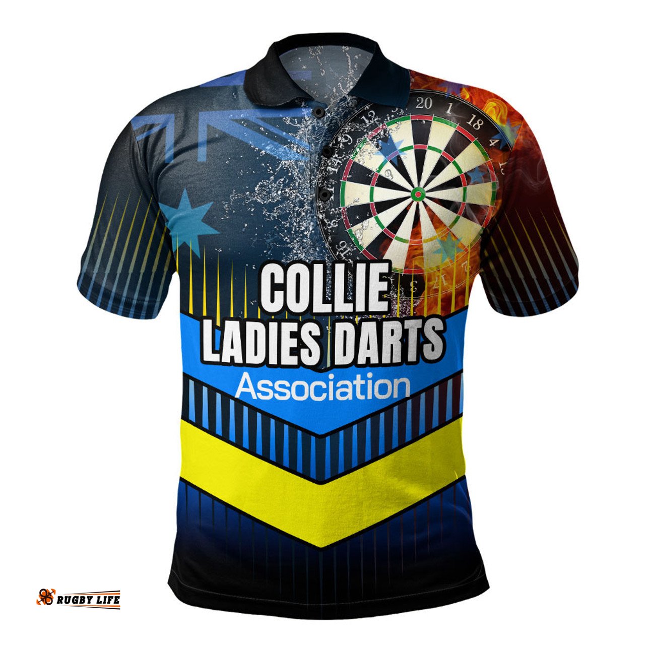 Amazing Aussie Australia Collie Ladies Darts Association Polo Shirt