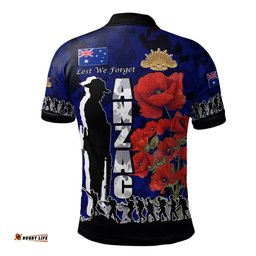 Amazing Aussie Australia Anzac Custom Anzac day Lest We Forget With Poppies And Camo Pattern Polo Shirt