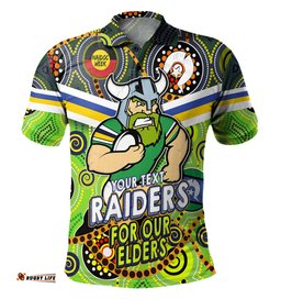 Amazing Aussie Canberra Raiders Naidoc Week Custom Raiders Naidoc For Our Elders Dot Art Style Polo Shirt