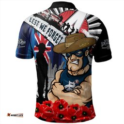 Amazing Aussie Carlton Anzac Day Honor United In Spirit Polo Shirt