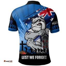 Amazing Aussie Canterbury Bankstown Bulldogs Fearless ANZAC Defender Polo Shirt