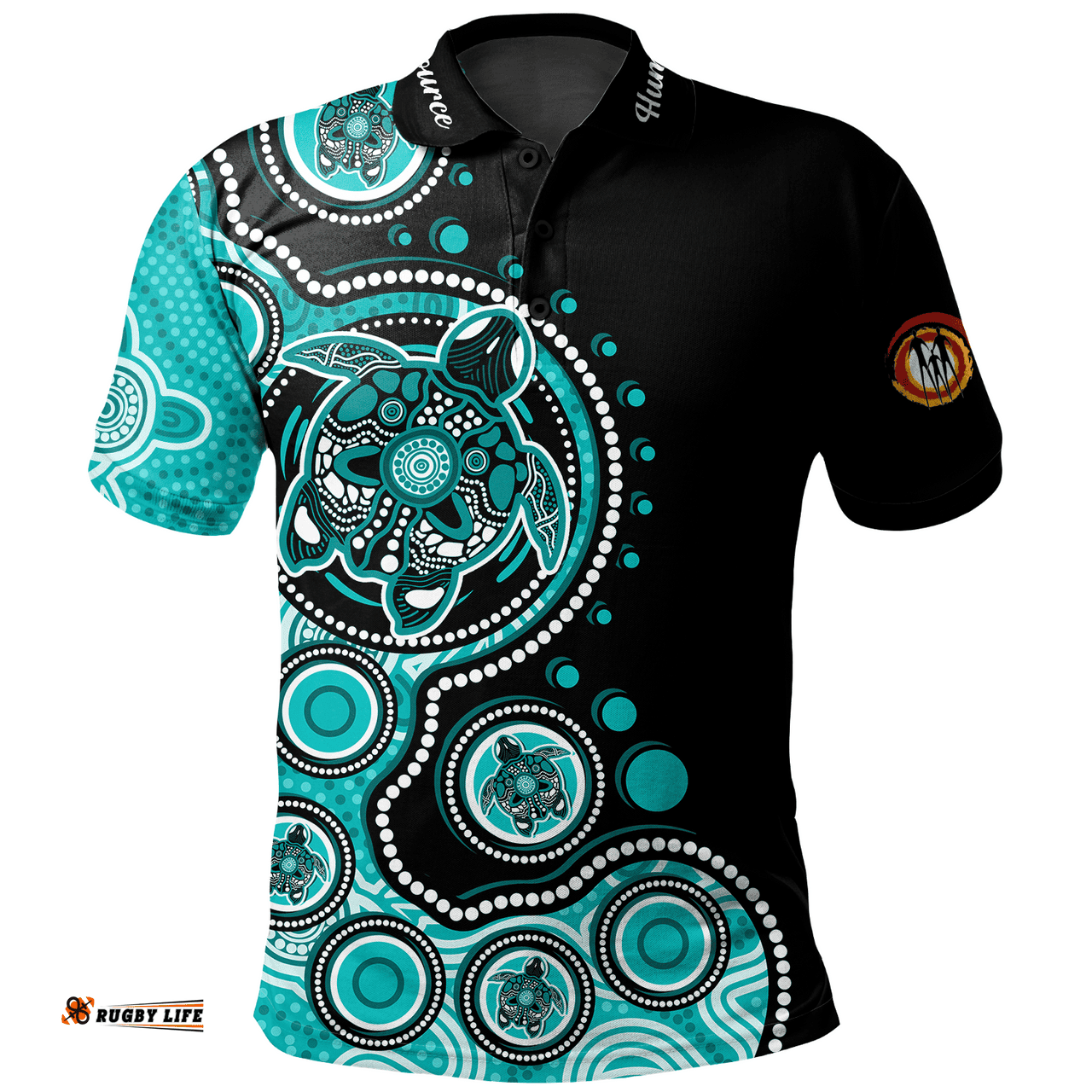 Amazing Aussie (Custom) Australia Indigenous Turtles Aboriginal Dot Arts Polo Shirt