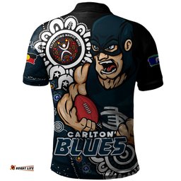 Amazing Aussie Carlton Power Through Generations NAIDOC Edition Polo Shirt