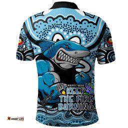 Amazing Aussie Cronulla Sutherland Sharks Aboriginal Inspired Naidoc Week Custom For Die Hard Fan Supporters Polo Shirt