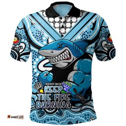 Amazing Aussie Cronulla Sutherland Sharks Aboriginal Inspired Naidoc Week Custom For Die Hard Fan Supporters Polo Shirt