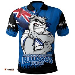 Amazing Aussie Canterbury Bankstown Bulldogs Heart Of A Fighter Tough And Fearless Polo Shirt