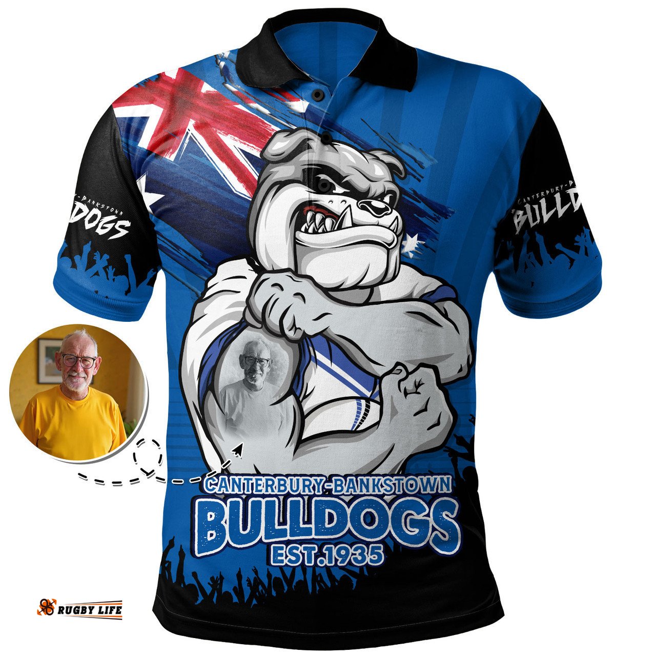 Amazing Aussie Canterbury Bankstown Bulldogs Heart Of A Fighter Tough And Fearless Polo Shirt