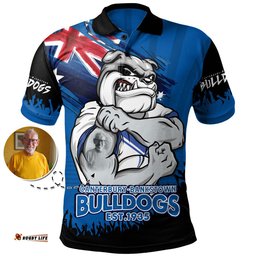 Amazing Aussie Canterbury Bankstown Bulldogs Heart Of A Fighter Tough And Fearless Polo Shirt