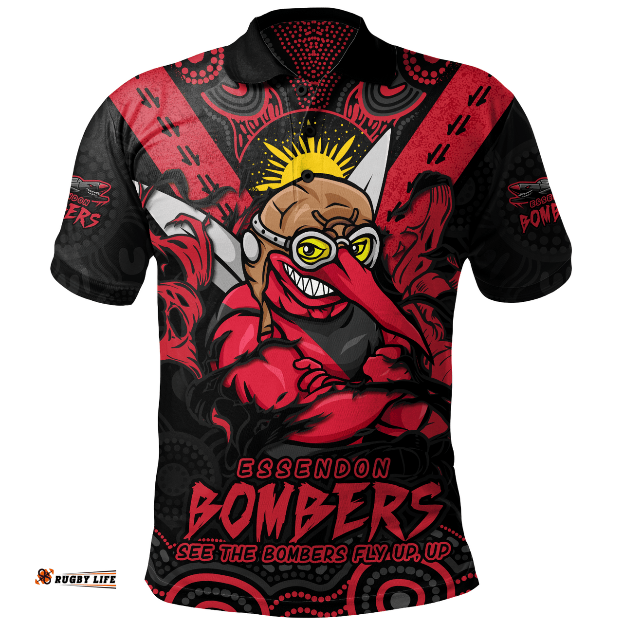 Amazing Aussie Essendon Ripped Legacy Of The Game Polo Shirt