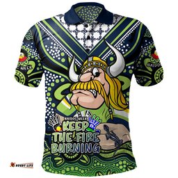Amazing Aussie Canberra Raiders Aboriginal Inspired Naidoc Week Custom For Die Hard Fan Supporters Polo Shirt