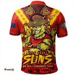 Amazing Aussie Gold Coast SUNS Ripped Legacy Of The Game The ANZAC Spirit Lives On Polo Shirt