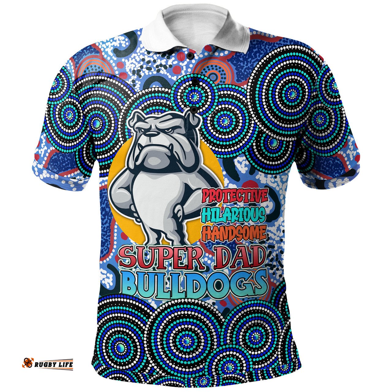 Amazing Aussie Canterbury Bankstown Bulldogs Custom Canterbury Bankstown Bulldogs Father's Day Supper Dad Polo Shirt