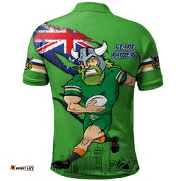 Amazing Aussie Canberra Raiders Custom For Die Hard Fan Australia Flag Scratch Style Polo Shirt