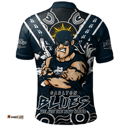 Amazing Aussie Carlton Ripped Legacy Of The Game Polo Shirt