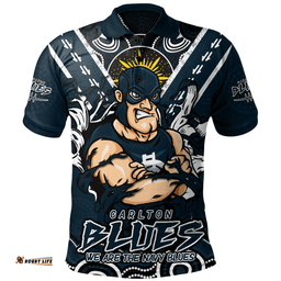 Amazing Aussie Carlton Ripped Legacy Of The Game Polo Shirt