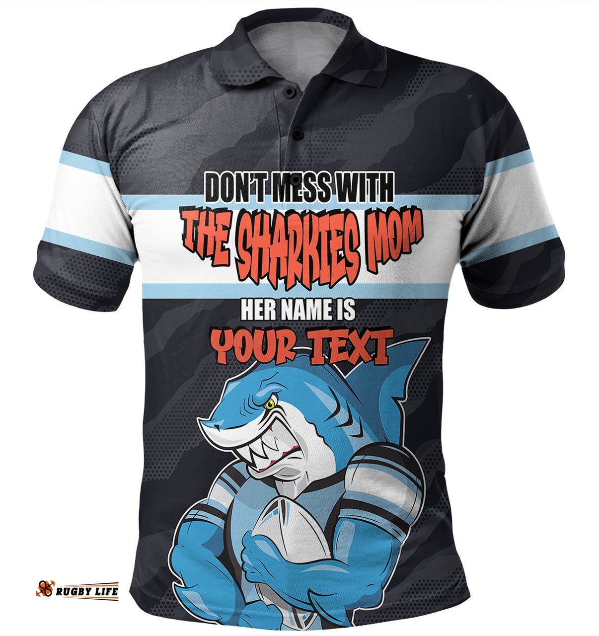 Amazing Aussie Cronulla Sutherland Sharks Mother's Day Screaming Mom and Crazy Fan Polo Shirt