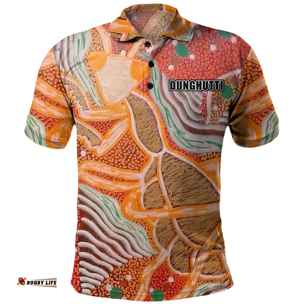 Amazing Aussie (Dunghutti) Custom Australia Aboriginal Art Orange Polo Shirt