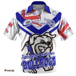 Amazing Aussie Canterbury Bankstown Bulldogs Happy Australia Day We Are One And Free V2 Polo Shirt