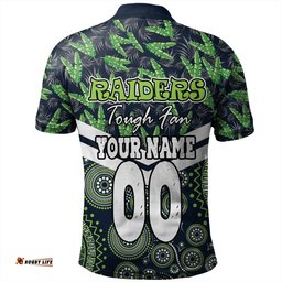 Amazing Aussie Canberra Raiders Tropical Patterns And Dot Painting Eat Sleep Rugby Repeat Polo Shirt
