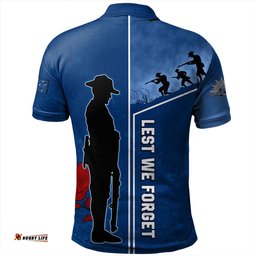 Amazing Aussie Canterbury Bankstown Bulldogs Anzac Day Lest We Forget Poppy Polo Shirt