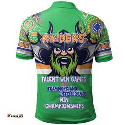 Amazing Aussie Canberra Raiders Custom Talent Win Games But Teamwork And Intelligence Win Championships With Aboriginal Style Polo Shirt