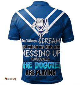 Amazing Aussie Canterbury Bankstown Bulldogs Mother's Day Screaming Mom and Crazy Fan Polo Shirt