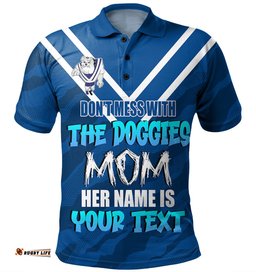 Amazing Aussie Canterbury Bankstown Bulldogs Mother's Day Screaming Mom and Crazy Fan Polo Shirt