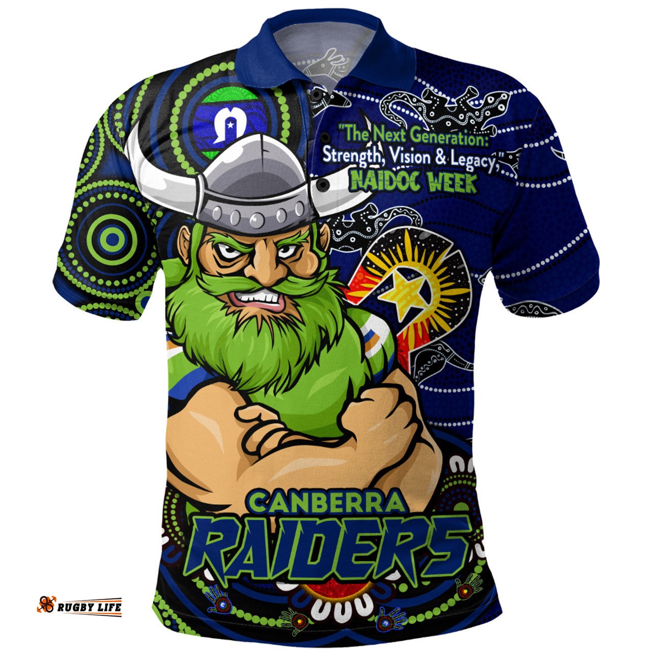 Amazing Aussie Canberra Raiders Spirit Of NAIDOC Series Polo Shirt