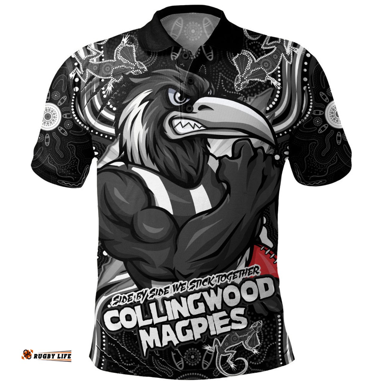 Amazing Aussie Collingwood Spirit Warriors Of The Game Polo Shirt