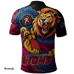 Amazing Aussie Brisbane Lions Power Through Generations NAIDOC Edition Polo Shirt