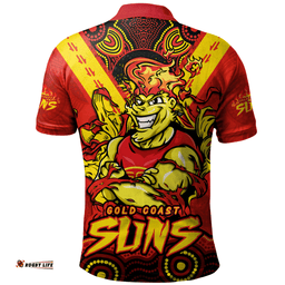 Amazing Aussie Gold Coast SUNS Ripped Legacy Of The Game Polo Shirt