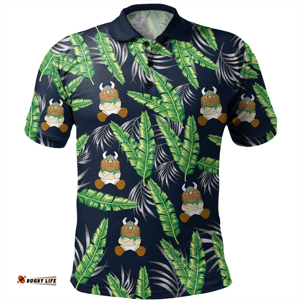 Amazing Aussie Canberra Raiders Custom Tropical Patterns Canberra Raiders Polo Shirt