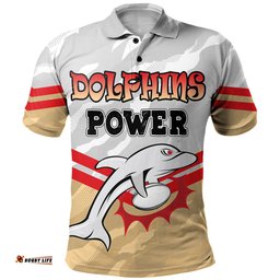 Amazing Aussie Redcliffe Dolphins Custom Redcliffe Dolphins Supporter Polo Shirt