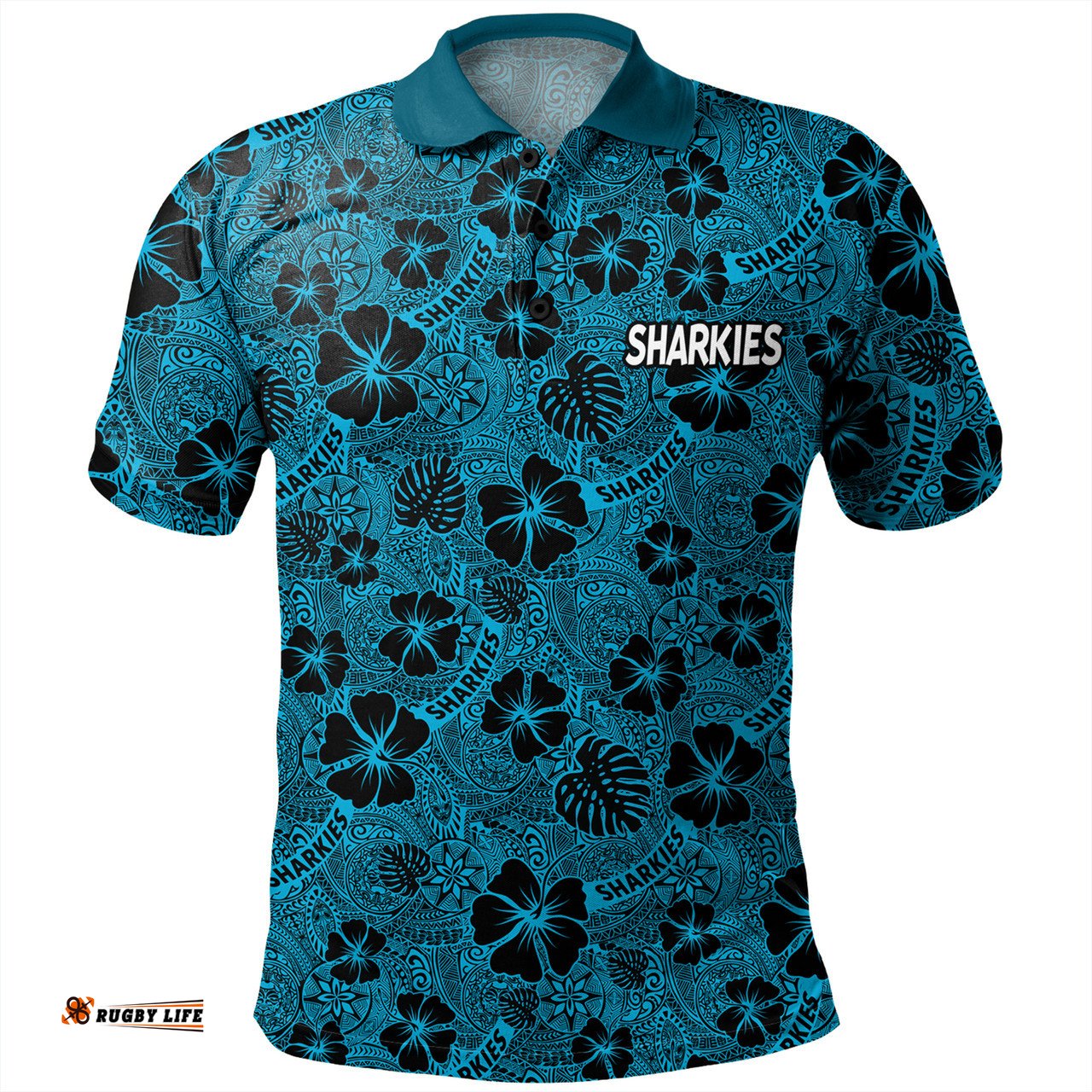 Amazing Aussie Cronulla Sutherland Sharks Scream With Tropical Patterns Polo Shirt