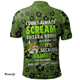 Amazing Aussie Canberra Raiders Scream With Tropical Patterns Polo Shirt