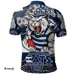 Amazing Aussie Geelong Cats Blazing Spirit Of Victory Polo Shirt