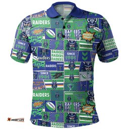 Amazing Aussie Canberra Raiders Team Of Us Die Hard Fan Supporters Comic Style Polo Shirt