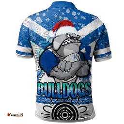 Amazing Aussie Canterbury Bankstown Bulldogs Christmas Custom Canterbury Bankstown Bulldogs Aboriginal Inspired Christmas Polo Shirt