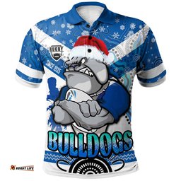 Amazing Aussie Canterbury Bankstown Bulldogs Christmas Custom Canterbury Bankstown Bulldogs Aboriginal Inspired Christmas Polo Shirt