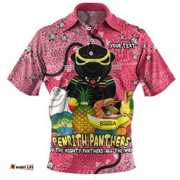 Amazing Aussie Penrith Panthers Custom Australian Big Things (Pink) Polo Shirt