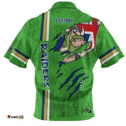 Amazing Aussie Canberra Raiders Happy Australia Day Flag Scratch Style Polo Shirt